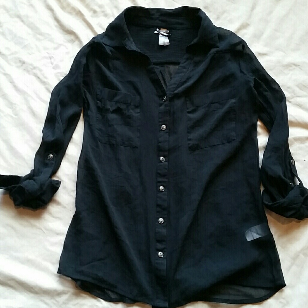 Black sheer top